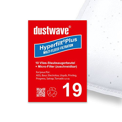 Sparpack - 10 Staubfilterbeutel passend für Expert - 1000 EXP Staubsauger - dustwave® Markenstaubbeutel/Made in Germany + inkl. Microfilter von WOWGADGET