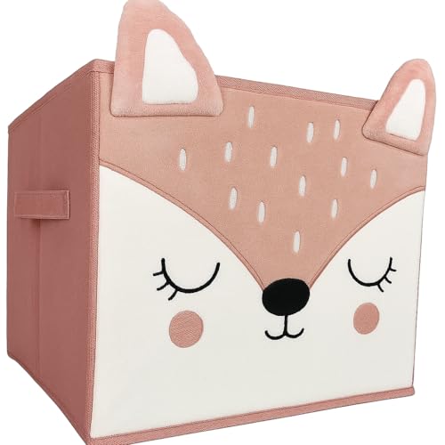 WOWGADGET Faltbox Reh/ Aufbewahrungsbox für Kinder aus Stoff im Würfel für Regale und Schränke. Sortierbox/ Spielzeugkiste Toy Bin für Dokumente, Spielzeug uvm./ Kinderzimmer Boxen 30x30x30cm von WOWGADGET