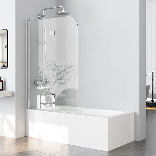 Duschwand für Badewanne 120x140 cm faltbar 2 teilig 6mm NANO ESG Glas Badewannenaufsatz Duschwand für Badewanne 120x140 cm faltbar 2 teilig 6mm NANO ESG Glas Badewannenaufsatz von WOWINNE