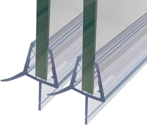 WOWINNE Transparent Duschdichtung 2x80cm Duschdichtungen für Duschtüren einstellbare Duschdichtung Duschkabine dichtung für 4 mm/ 5 mm/ 6 mm Glastür Duschtüren Duschwand Badewanne Duschkabine von WOWINNE