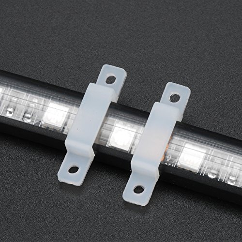 WOWLED Strip Light Mounting Bracket Clip, LED Strip Holders Soft Silicone Fixing Clip for 13mm Max Width Strip(100Pcs) von WOWLED