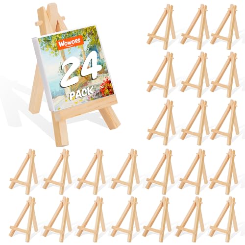 24 Stück Mini-Staffeleien aus Holz, 5“ kleine Holzstaffeleien, Mini Staffelei, Klein Tischstaffelei, Faltbarer Dreieckiger Ständer Tischdeko für kleine Leinwände, Hochzeitstischkarten, Kunsthandwerk 24 Stück Mini-Staffeleien aus Holz, 5“ kleine Holzstaffeleien, Mini Staffelei, Klein Tischstaffelei, Faltbarer Dreieckiger Ständer Tischdeko für kleine Leinwände, Hochzeitstischkarten, Kunsthandwerk von WOWOSS