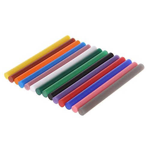 WOWOWO 14 Stück Hot Melt Klebestift Mix Farbe 7mm Viskosität für DIY Craft Toy Repair Tools von WOWOWO