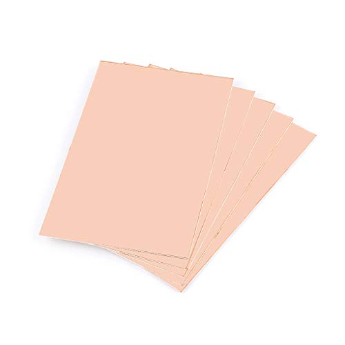 WOWOWO 5 Stück 10 * 15 cm CCL einseitige Leiterplatte Kupferbeschichtete Laminatplatte FR4-Leiterplatte Verbund-Epoxidmaterial von WOWOWO