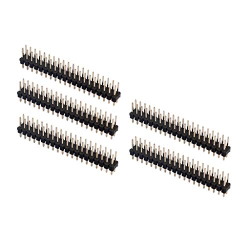 WOWOWO 5Pcs Break-Away 0,1 "2x20-Pin Strip Dual Male Header für Raspberry Pi Zero GPIO von WOWOWO