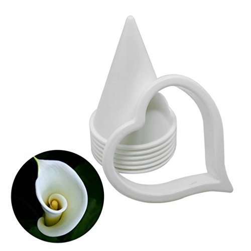 WOWOWO 7 Stück/Set Kunststoff Calla Lily Blumenkuchenform Fondant Ausstecher Backwerkzeuge von WOWOWO