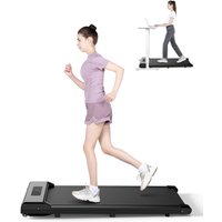 1-10 km/h Laufmaschine, Stummes Laufband, Elektrisches Laufband, Ultraflaches Laufband für Zuhause und Büro, Schwarz von WOWTTRELAX
