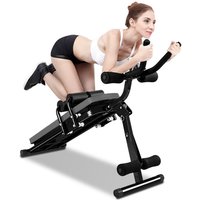 Klappbare Hantelbank, Bodybuilding-Bank, Multifunktions-Bauchbank, Ganzkörpertraining, Fitness – Dunkelgrau von WOWTTRELAX