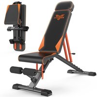 Klappbare und verstellbare Hantelbank, komplette Hantelbank, 400 kg Gewichtskapazität von WOWTTRELAX