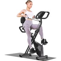 Klappbarer Heimtrainer, Magnet-Heimtrainer, 8 einstellbare Widerstandsstufen, mit Widerstandskabeln, LCD-Display und Herzfrequenzsensor, Klappbarer Klappbarer Heimtrainer, Magnet-Heimtrainer, 8 einstellbare Widerstandsstufen, mit Widerstandskabeln, LCD-Display und Herzfrequenzsensor, Klappbarer von WOWTTRELAX