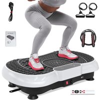 Weiße Vibrationsplattform mit Fernbedienung, Muskeltraining, automatische Geschwindigkeitsregelung, integriertes Bluetooth, Springseil, Kordelzug – Weiße Vibrationsplattform mit Fernbedienung, Muskeltraining, automatische Geschwindigkeitsregelung, integriertes Bluetooth, Springseil, Kordelzug – von WOWTTRELAX