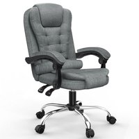 Wowttrelax - Bürostuhl, Bürostuhl mit breiter gepolsterter Sitzfläche, ergonomischer Liegestuhl, höhenverstellbar, leise Rollen, Baumwolle und von WOWTTRELAX