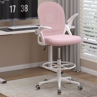 Wowttrelax - Bürostuhl, Ergonomischer Bürostuhl mit verstellbarer Höhe und Fußstütze, 360° drehbar, elastischer Stoff, Tragkraft 120 kg, Pink Wowttrelax - Bürostuhl, Ergonomischer Bürostuhl mit verstellbarer Höhe und Fußstütze, 360° drehbar, elastischer Stoff, Tragkraft 120 kg, Pink von WOWTTRELAX
