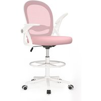Wowttrelax - Bürostuhl mit hoher Sitzfläche – Bürostuhl – 103–123 h cm – 360° drehbar – Atmungsaktives Netzgewebe – Rosa Wowttrelax - Bürostuhl mit hoher Sitzfläche – Bürostuhl – 103–123 h cm – 360° drehbar – Atmungsaktives Netzgewebe – Rosa von WOWTTRELAX