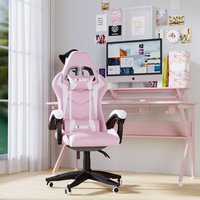 Wowttrelax - Pinker Gaming-Stuhl – 135° verstellbare Rückenlehne, Gamer-Stuhl – Bürostuhl mit Kopfstütze, Lordosenstütze – Tragkraft 120 kg Wowttrelax - Pinker Gaming-Stuhl – 135° verstellbare Rückenlehne, Gamer-Stuhl – Bürostuhl mit Kopfstütze, Lordosenstütze – Tragkraft 120 kg von WOWTTRELAX