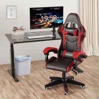 Wowttrelax - Roter Gaming-Stuhl – 135° verstellbare Rückenlehne, Gamer-Stuhl – Bürostuhl mit Kopfstütze, Lordosenstütze – Tragkraft 120 kg Wowttrelax - Roter Gaming-Stuhl – 135° verstellbare Rückenlehne, Gamer-Stuhl – Bürostuhl mit Kopfstütze, Lordosenstütze – Tragkraft 120 kg von WOWTTRELAX
