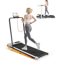 km/h klappbares Laufband – motorisiertes klappbares Laufpad, leises elektrisches Laufpad – Silber von WOWTTRELAX