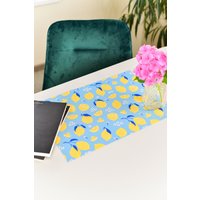 Blau Gelb Zitrone Platzset Für Esstisch, Set Von 4 Oder 6 Tischsets Mit Zitronendruck von WOWpillowStudio