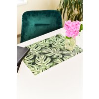 Palm Tree Tischset Für Esstisch, Set Von 4 Oder 6 Tischsets Mit Monstera-Aufdruck von WOWpillowStudio