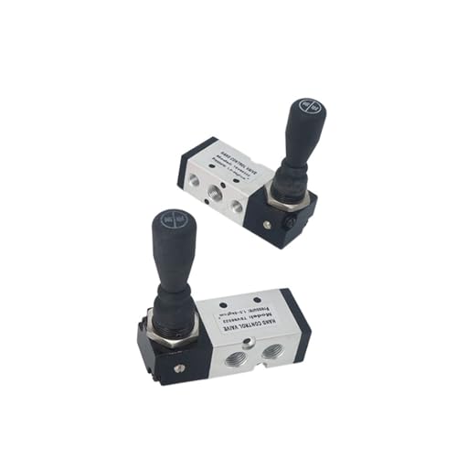 1 Stück TSV86522 TSV98322 5-Wege-2-Positionen-G1/8-Pneumatik-Lufthand-mechanisches manuelles Richtungssteuerventil-Handhebelventil(TSV86522) von WOXEVOLM
