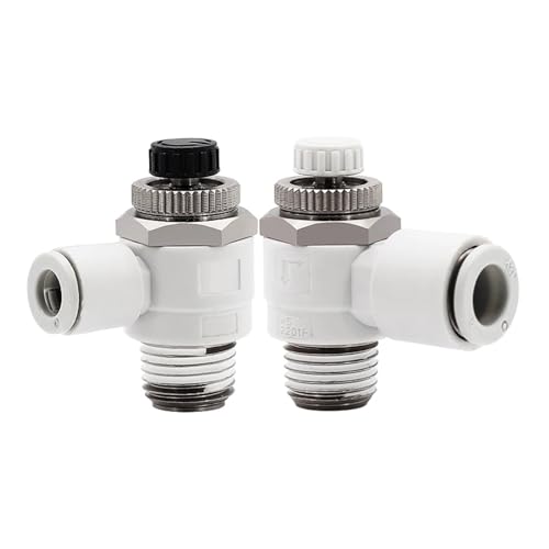 6 PCSC-Zylinderdrosselgeschwindigkeitsregelventil pneumatisches Gelenkauspuffdrosselventil AS1201F/2201F/3201F-M5/01/02-04A/06A(M5-04) von WOXEVOLM