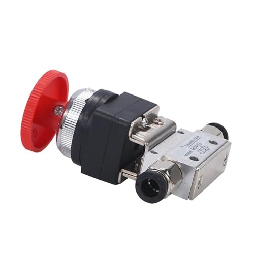 MOV-03 1/8" PT-Gewinde-Pilzkappe Not-Aus-Taste selbstsicherndes 2-Positionen-3-Wege-pneumatisches mechanisches Ventil mit Anschluss(10mm) von WOXEVOLM