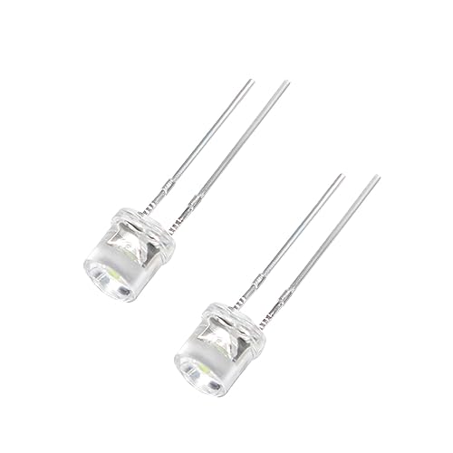 WOXEVOLM 10 Stück Flache LED-Diode 5 mm rot gelb blau grün weiß LED-Leuchten Diode F5 transparente LED(Yellow) von WOXEVOLM