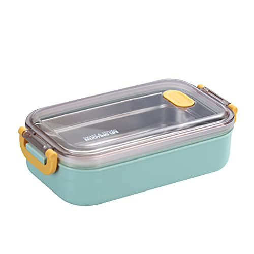 WOXIHUAN Brotdose Edelstahl Lunchbox für Männer Frauen Bento Box Kinder Lunchbox Mikrowelle Heizung Brotdosen Brotdose mit 3 Fächern Auslaufsicher Lunchbox für Arbeit, Schule von WOXIHUAN
