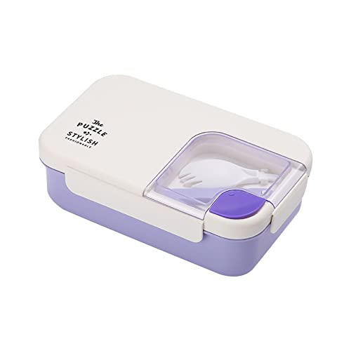 WOXIHUAN Lunchbox Kinder Bento Box Erwachsene Brotdose mit Fächern und Besteck Tragbare Brotdosen Geeignet FüR Mikrowellen Vesperdose Bentobox für Schule Arbeit Picknick Reisen von WOXIHUAN