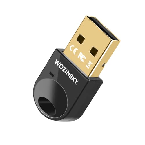 WOZINSKY Bluetooth 5.4 Mini Adapter WUSB54YS USB-A Empfänger Sender an Computer - Schwarz von WOZINSKY