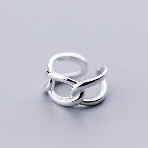 WOZUIMEI S925 Silberring Weiblich Koreanischen Stil Mode Knoten Ring Temperament Persönlichkeit Mode Offenen Ring WeiblichEinstellbarer Ring von WOZUIMEI