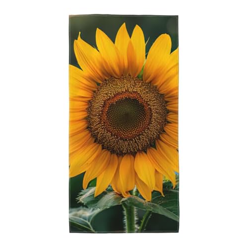 Badetuch mit schönem Sonnenblumen-Druck, atmungsaktiv, schnelltrocknend, Strand, Camping, Pool, Fitnessstudio, Reisen, Urlaub, vielseitig einsetzbar von WOmeng