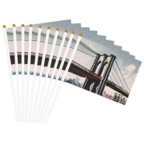 Brooklyn Bridge 's Print Convenience Handheld Flags Portable Flag Decor Weddings Anniversaries Holidays von WOmeng
