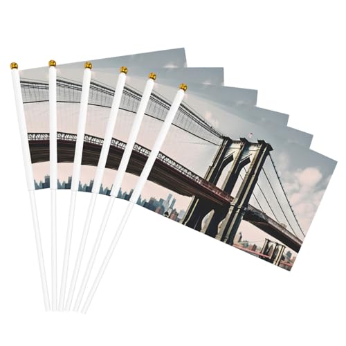 Brooklyn Bridge 's Print Convenience Handheld Flags Portable Flag Decor Weddings Anniversaries Holidays von WOmeng