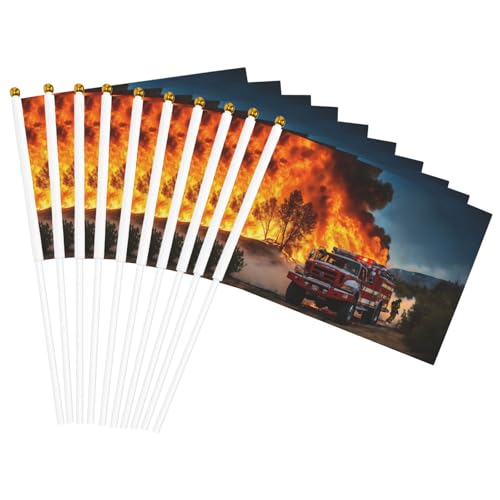 Feuerwehrmann Feuerwehrmann Flamme Druck Bequemlichkeit Handflaggen Tragbare Flagge Dekor Hochzeit Jubiläen Urlaub von WOmeng