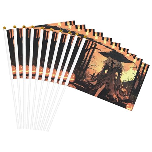 Halloween-Horror-Druck, praktische Handflagge, tragbare Flagge, Dekoration, Hochzeiten, Jubiläen, Feiertage Halloween-Horror-Druck, praktische Handflagge, tragbare Flagge, Dekoration, Hochzeiten, Jubiläen, Feiertage von WOmeng