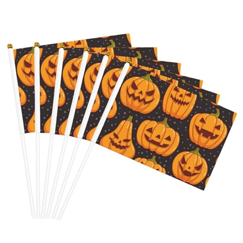 Halloween-Kürbis-Muster, Druck, bequem, Handflaggen, tragbare Flagge, Dekoration, Hochzeiten, Jubiläen, Feiertage Halloween-Kürbis-Muster, Druck, bequem, Handflaggen, tragbare Flagge, Dekoration, Hochzeiten, Jubiläen, Feiertage von WOmeng
