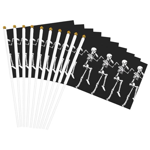 Halloween beweglicher Skelett-Schädel-Druck, praktische Handflagge, tragbare Flagge, Dekoration, Hochzeiten, Jubiläen, Feiertage Halloween beweglicher Skelett-Schädel-Druck, praktische Handflagge, tragbare Flagge, Dekoration, Hochzeiten, Jubiläen, Feiertage von WOmeng