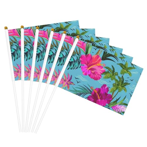 Hello Hawaii Print Convenience Handheld Flags Portable Flag Decor Weddings Anniversaries Holidays von WOmeng