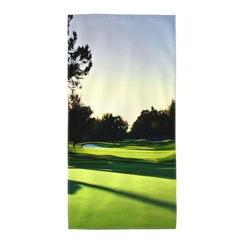 WOmeng Badetuch mit Golfplatz-Druck, atmungsaktiv, schnelltrocknend, Strand, Camping, Pool, Fitnessstudio, Reisen, Urlaub, vielseitig einsetzbar von WOmeng