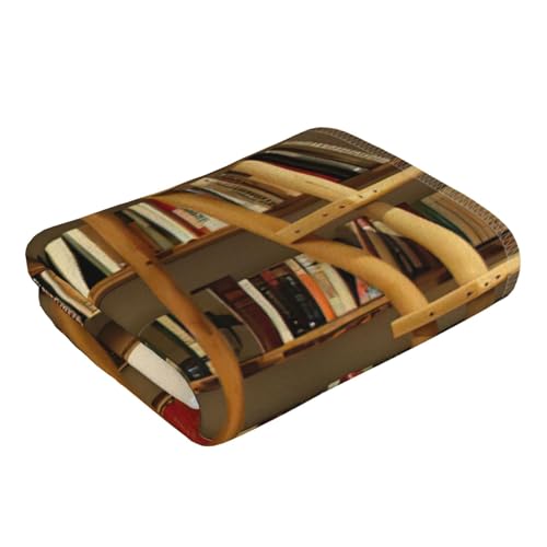 WOmeng Lustiges Bücherregal-Kollektion und Leiter-Druck, Badetuch, atmungsaktiv, schnelltrocknend, Strand, Camping, Pool, Fitnessstudio, Reisen, Urlaub, vielseitig einsetzbar von WOmeng