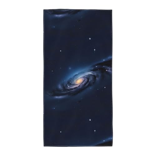 WOmeng Universe Milky Way Badetuch mit Galaxie-Druck, atmungsaktiv, schnelltrocknend, Strand, Camping, Pool, Fitnessstudio, Reisen, Urlaub, vielseitig einsetzbar von WOmeng
