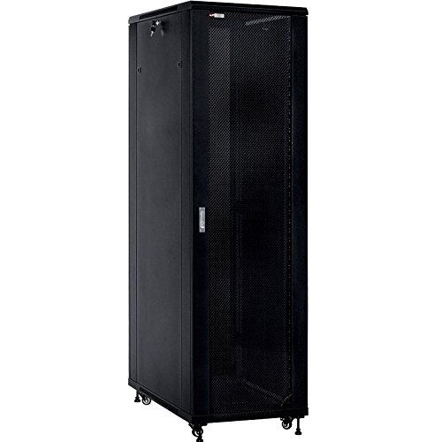 PW WP WPN-RSB-32810-B Freistehend Rack 32U schwarz – Regale (freistehend, 32 U, 800 kg, Stahl, 48,3 cm (19 Zoll)) von PW