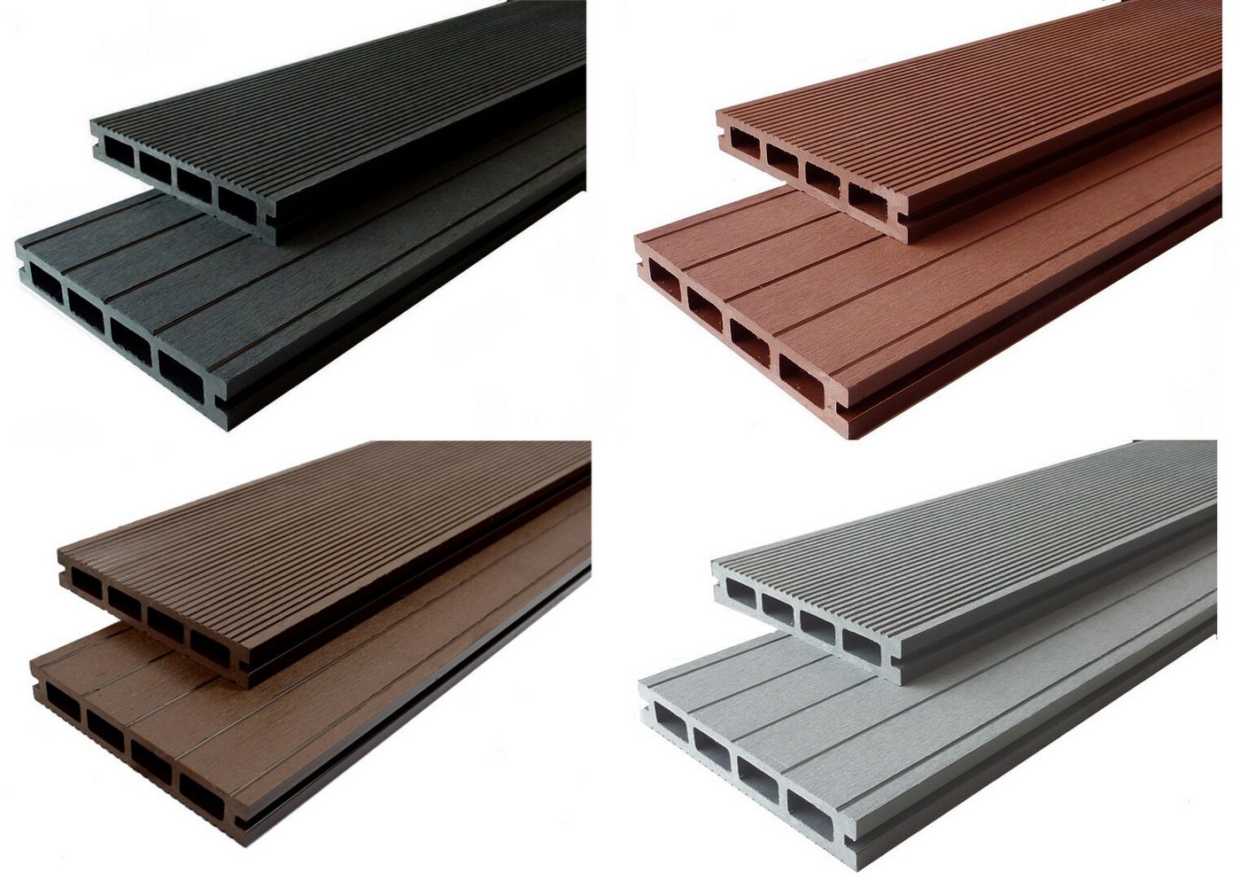 WPC Profi Terrassendielen 2.Wahl Terrassendiele Diele Balkon Terrasse 2200x150x25 mm, (Einzeldiele) von WPC Profi