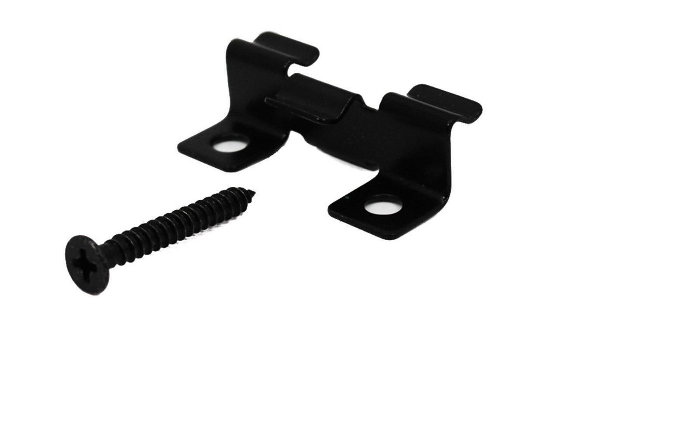 WPC Profi Terrassendielen Edelstahl Clip V2A Montageclip + Schraube schwarz für Terrassen, BxL: je 10.5x10.5 cm, (Befestigungsclips, mit Edelstahlschraube) von WPC Profi