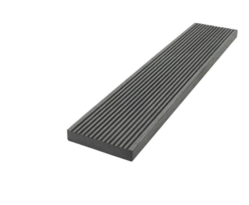 WPC Profi Terrassendielen MUSTER Abschlussleiste Flachleiste Terrassen 150 mm steingrau 55x10 mm, BxL: je 5.5x15 cm, (Musterstück 15 cm) von WPC Profi