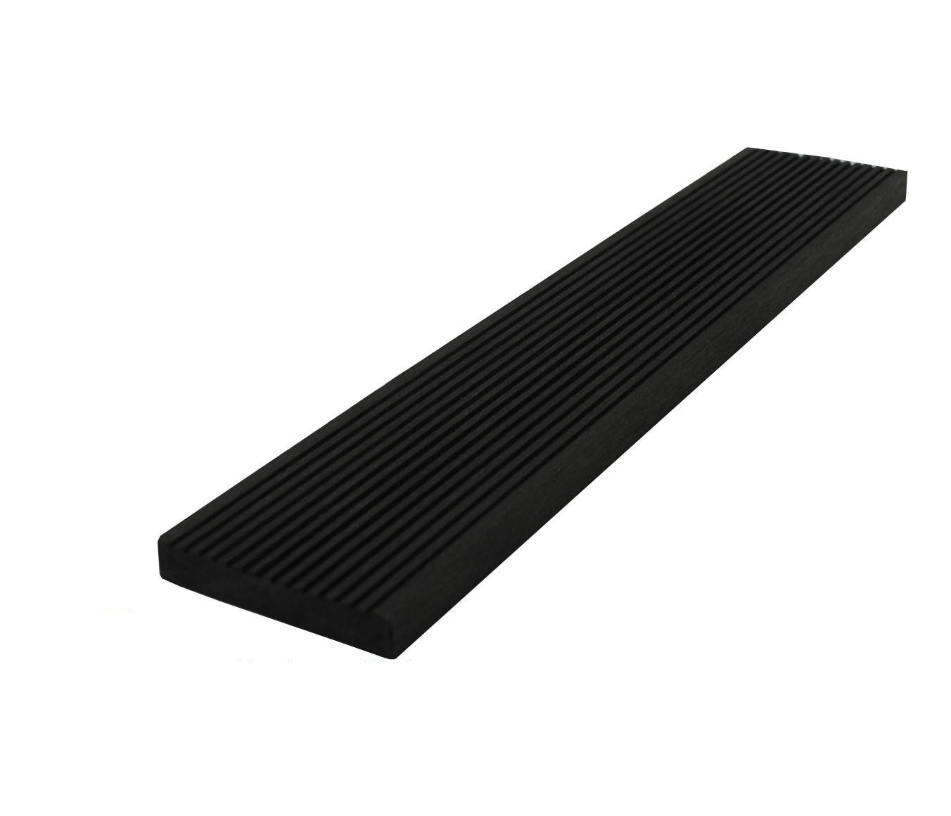 WPC Profi Terrassendielen MUSTER Abschlussleiste Flachleiste Terrassen anthrazit 55x10 mm, BxL: je 5.5x15 cm, (Musterstück 15 cm) von WPC Profi