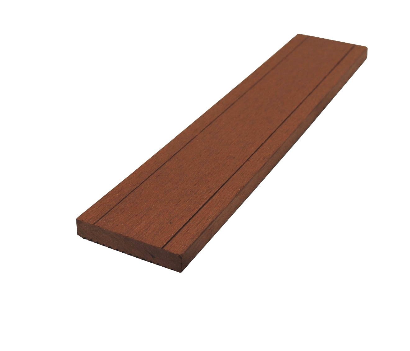 WPC Profi Terrassendielen MUSTER Abschlussleiste Flachleiste Terrassen redwood braun 55x10 mm, BxL: je 5.5x15 cm, (Musterstück 15 cm) von WPC Profi