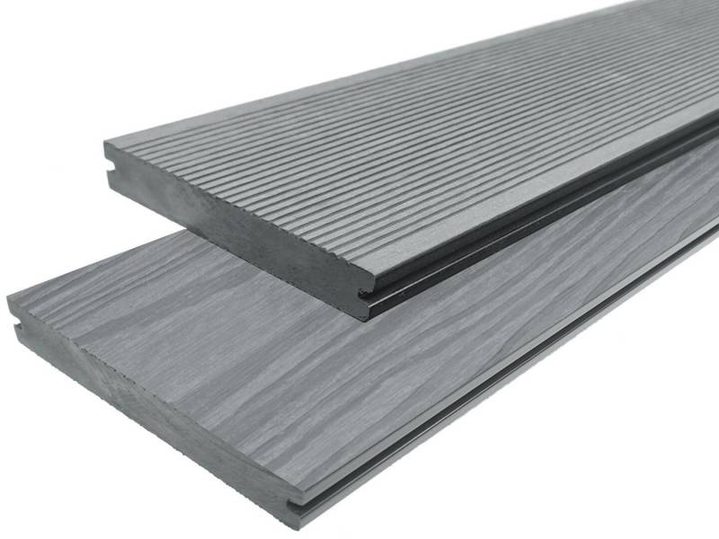 WPC Profi Terrassendielen Terrassen Massiv Handmuster Muster 20 mm x 15 cm steingrau, BxL: je 15x15 cm, (Massivdiele, Musterstück 15 cm) von WPC Profi