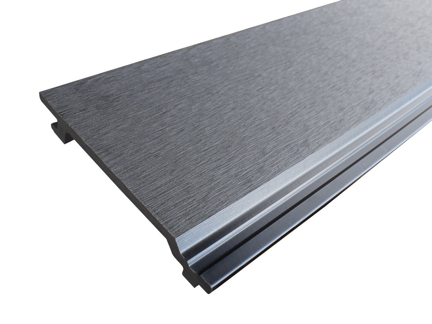 WPC Profi Wanddekoobjekt Fassadenverkleidung Komplettbausatz Wandverkleidung anthrazit (Musterstück 15 cm) von WPC Profi